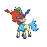 Resolute Keldeo front sprites