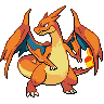 Mega Charizard Y front sprites