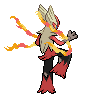Mega Blaziken back sprites