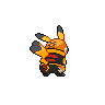 Pikachu Libre back shiny sprites
