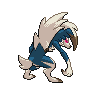 Midnight Lycanroc back shiny sprites