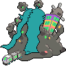Gigantamax Garbodor back shiny sprites