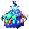 Stellar Form Terapagos back shiny sprites