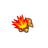 Cyndaquil back shiny sprites