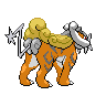 Raikou back shiny sprites