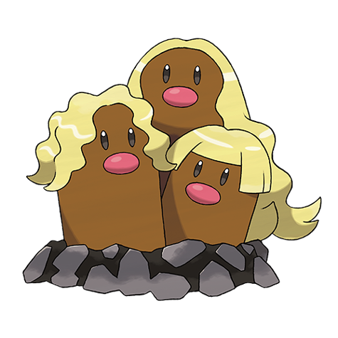 Alolan Dugtrio artwork