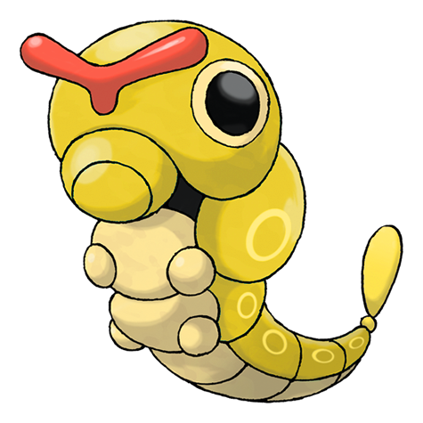Caterpie shiny artwork