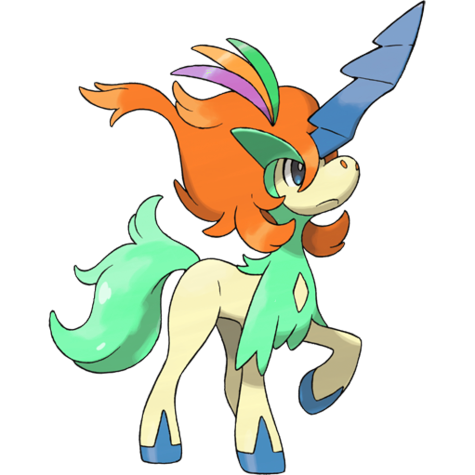 Resolute Keldeo shiny artwork