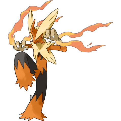 Mega Blaziken shiny artwork