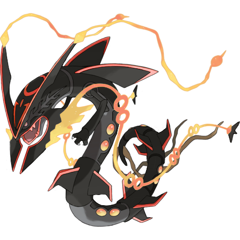 Mega Rayquaza shiny artwork