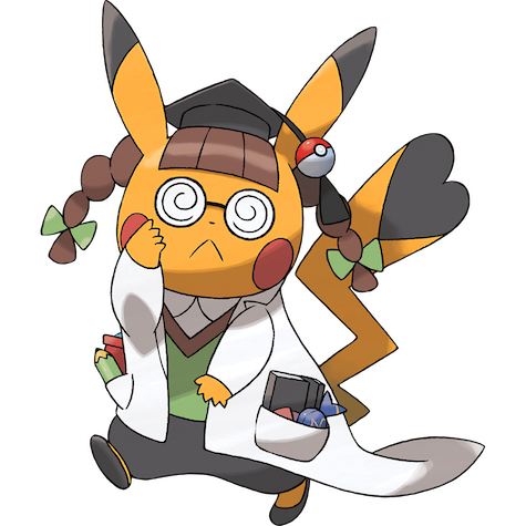 Pikachu Ph.D. shiny artwork