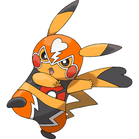 Pikachu Libre shiny artwork