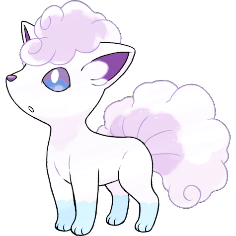 Alolan Vulpix shiny artwork