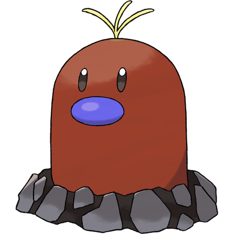 Alolan Diglett shiny artwork