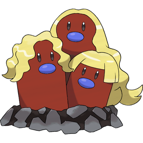 Alolan Dugtrio shiny artwork