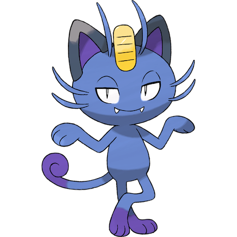 Alolan Meowth shiny artwork