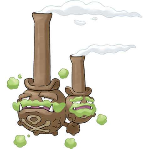 Galarian Weezing shiny artwork