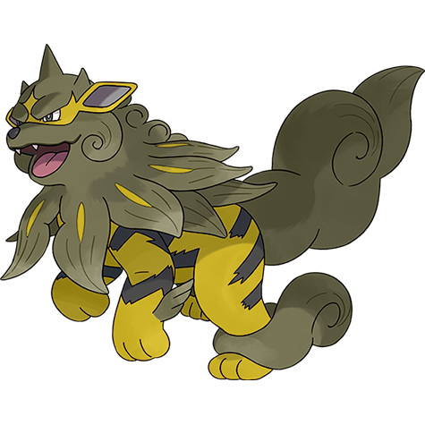 Hisuian Arcanine shiny artwork