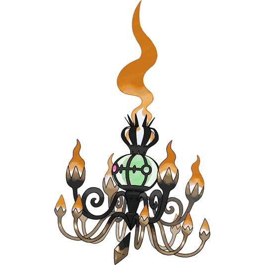 Mega Chandelure shiny artwork