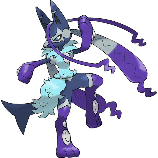 Mega Lucario Z shiny artwork