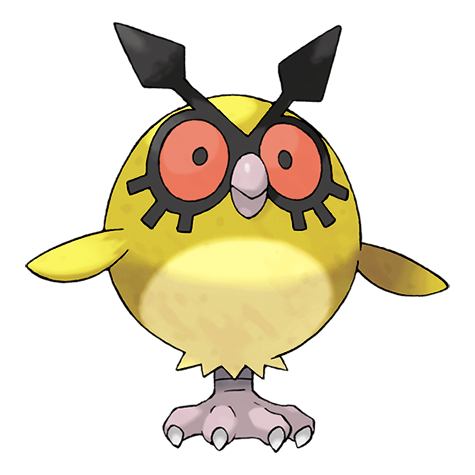 Hoothoot shiny artwork