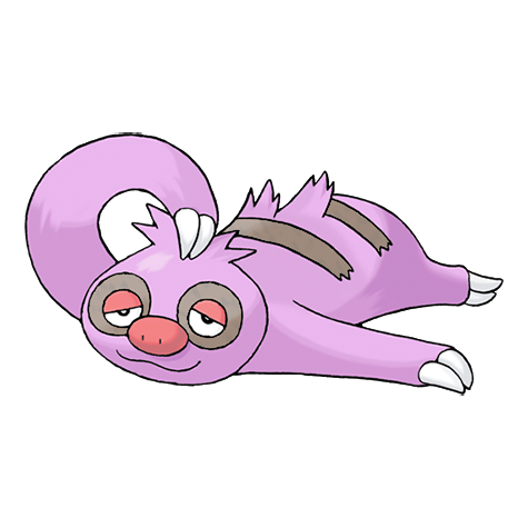 Slakoth shiny artwork
