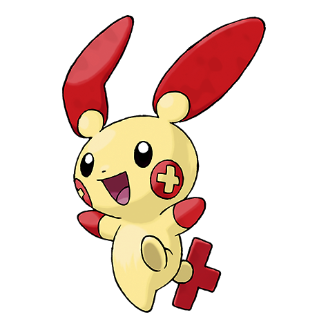 Plusle shiny artwork
