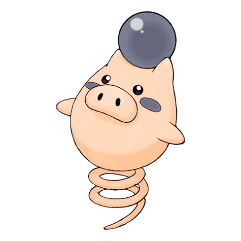 Spoink shiny artwork