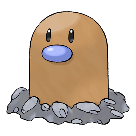 Diglett shiny artwork