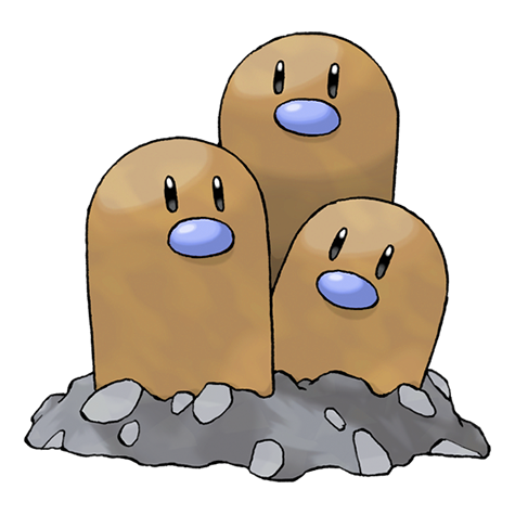 Dugtrio shiny artwork