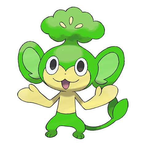Pansage shiny artwork