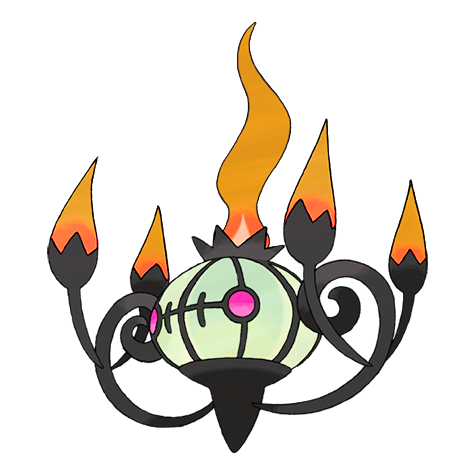 Chandelure shiny artwork