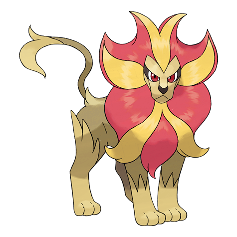 Pyroar shiny artwork