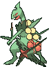 Mega Sceptile front animated