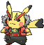 Pikachu Rock Star front animated
