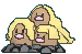 Alolan Dugtrio front animated