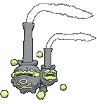 Galarian Weezing front animated