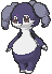 Female Indeedee front animated