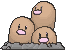 Dugtrio front animated