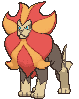 Male Pyroar front animated