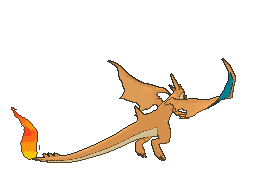 Mega Charizard Y back animated