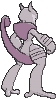 Mega Mewtwo X back animated