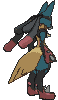 Mega Lucario back animated