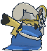 Pikachu Belle back animated