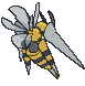 Mega Beedrill back animated