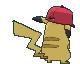 Original Cap Pikachu back animated