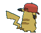 Partner Cap Pikachu back animated