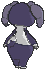 Female Indeedee back animated
