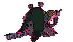 Gigantamax Garbodor back animated