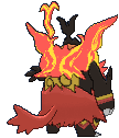 Mega Emboar back animated